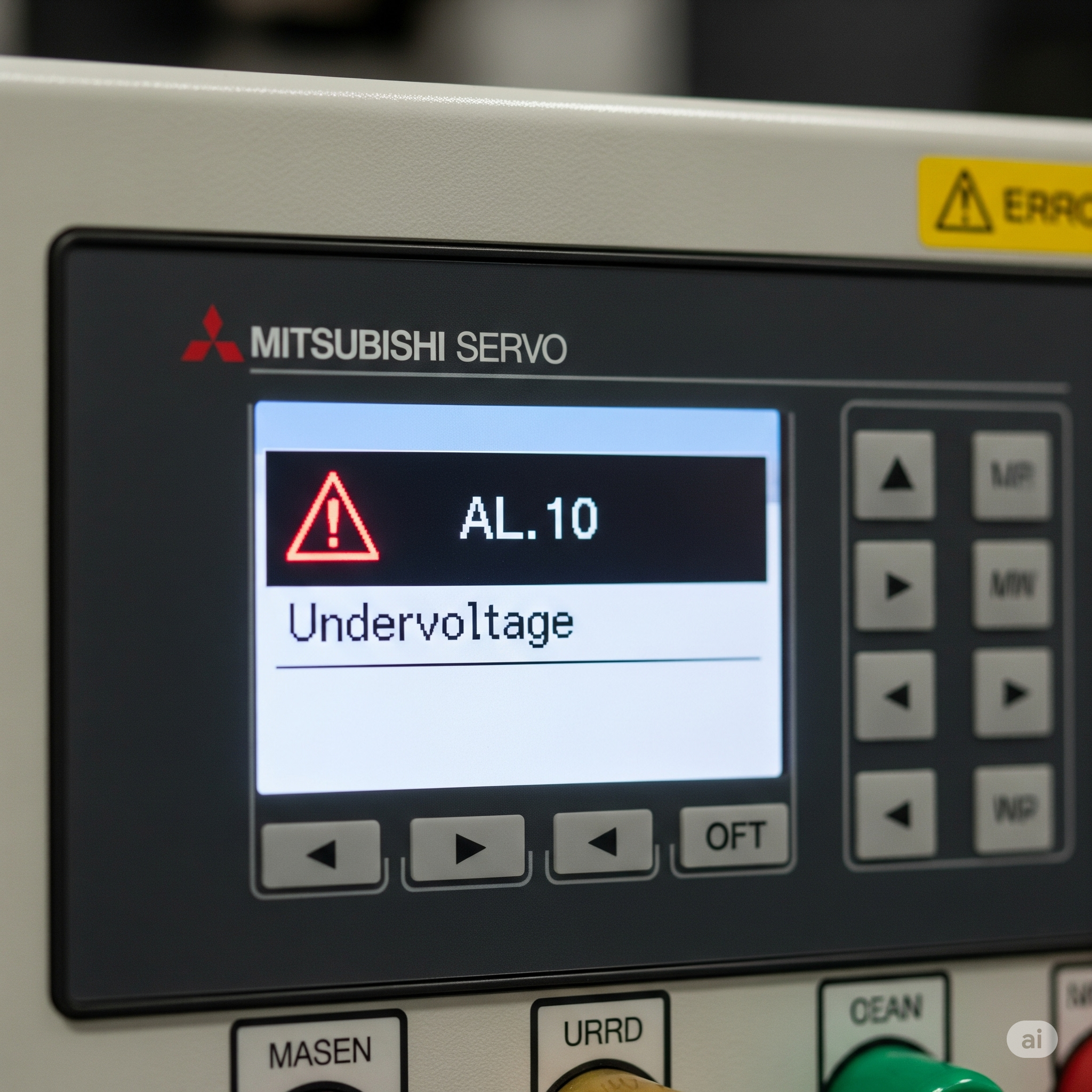 Servo Mitsubishi Loi-AL.10-Thap-ap | Hải Phòng Tech